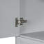 Rangement de salle de bain gris, armoire avec 2 tablettes peintes, réglables, basculantes, portes et tiroir pour la maison-1725764421