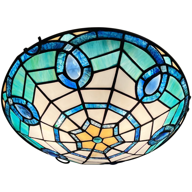Seychella Tiffany flush mount ceiling light