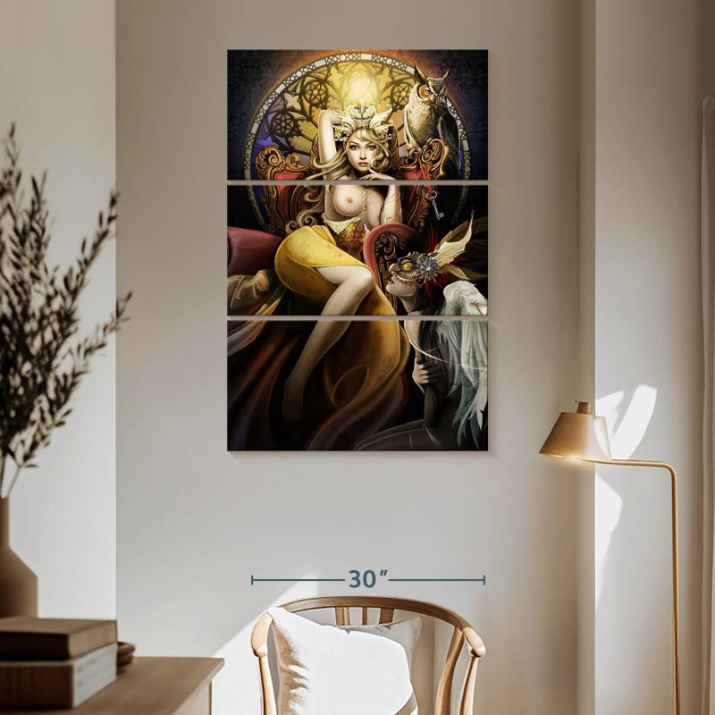 Leisha Fettered Queen Topless, 65" H x 42" W