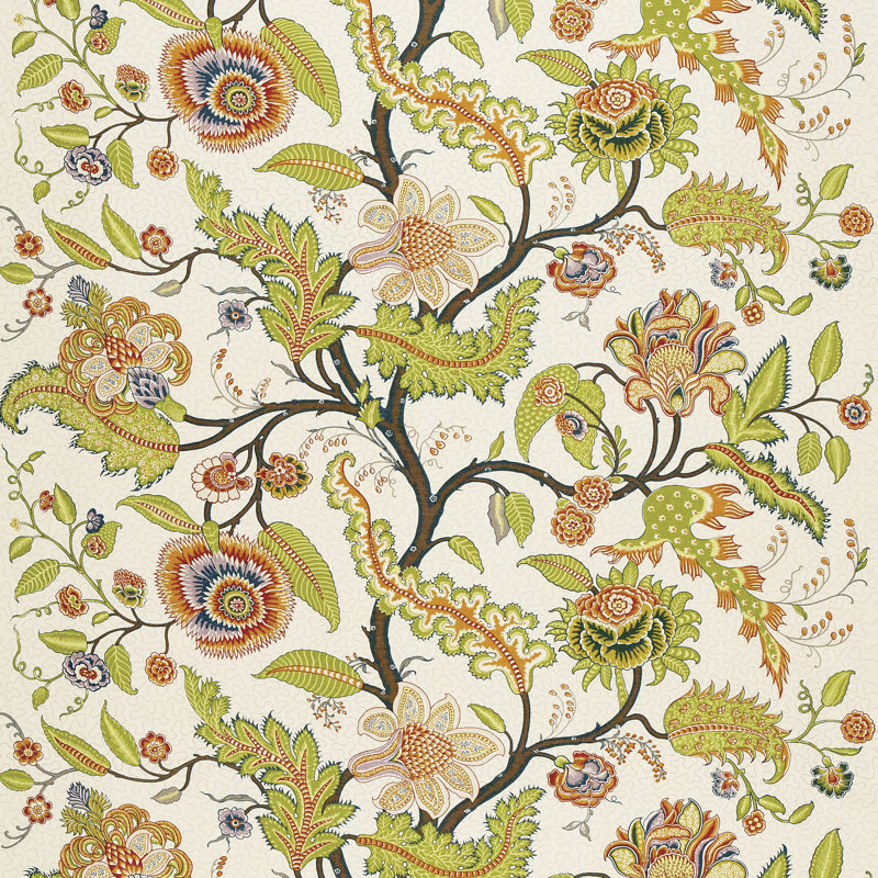 Sinhala Linen Print Fabric, Bittersweet