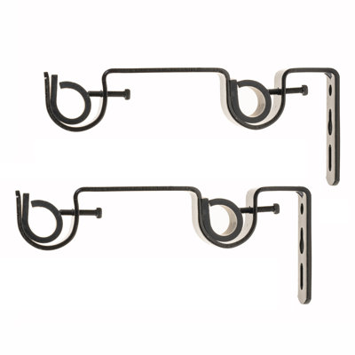 Adaptable Double Curtain Rod Mounting Bracket (pair)