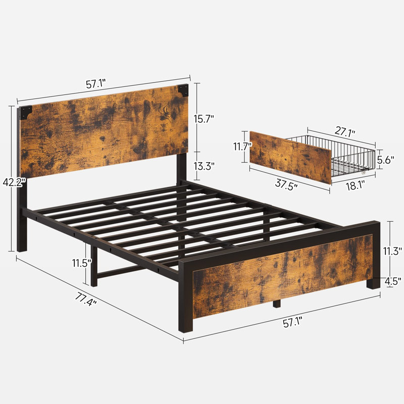 Rosalene Platform Storage Bed, Full/Double