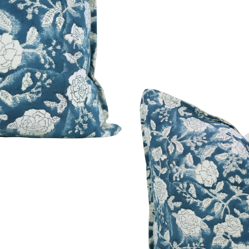 Housse de coussin en coton fabriquée à la main à double bout Fabford, Rectangle H 12 po x l 20 po