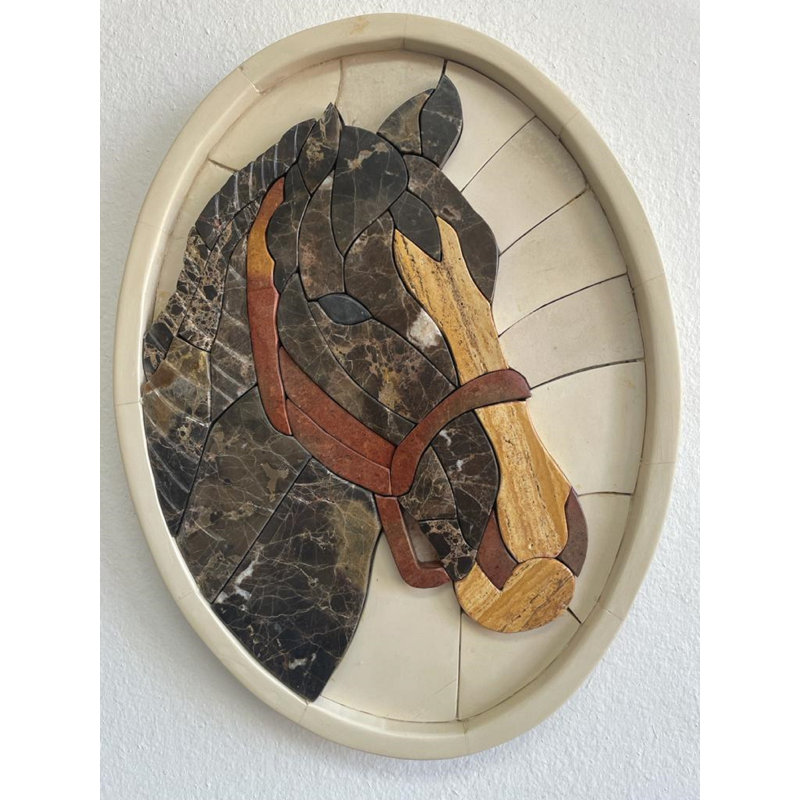 Décoration murale cheval brun