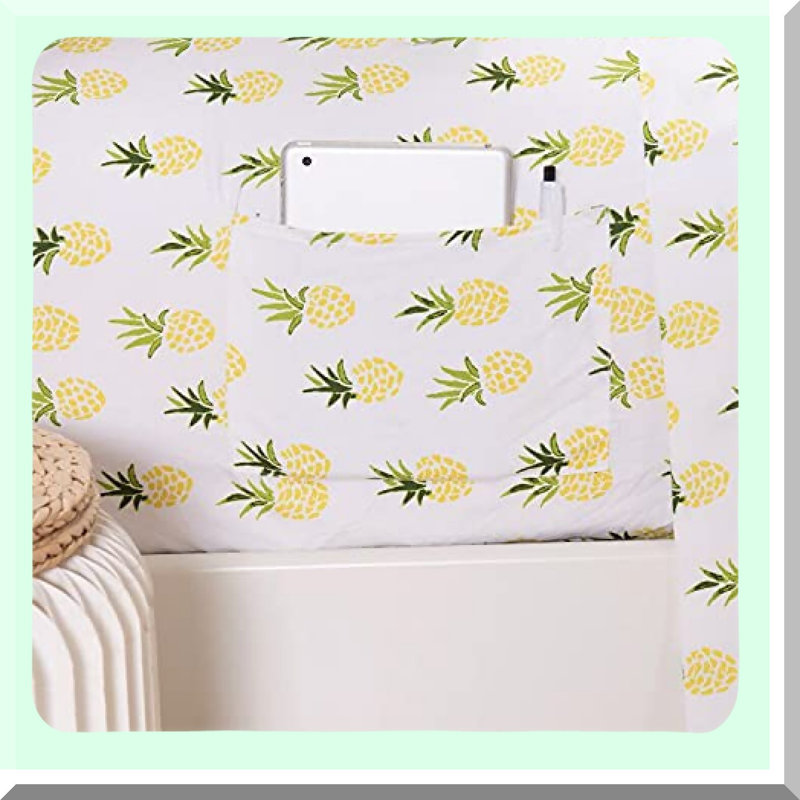 Tropical Bliss Double Brushed Microfiber Sheet Set - Pineapple Paradise Collection - Ultra-Soft Luxury Bedding in Vibrant Colors - All-Season Twin Size