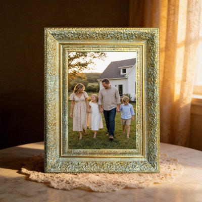 11" x 14" Antique Gold 1PC Photo Frame for Everyday Photo Display Picture Frame