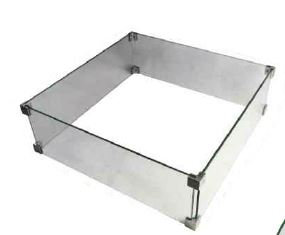 Glass Glass Border For Gas Fireplaces, 18 cm H x 53 cm W x 53 cm D