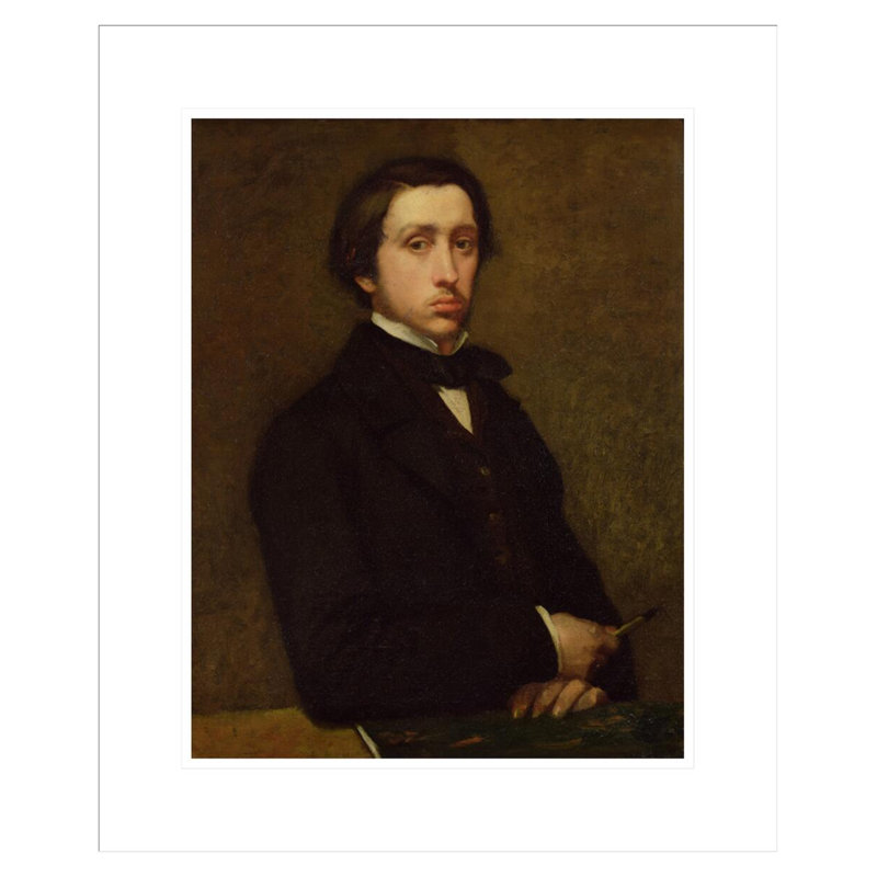 Autoportrait par Edgar Degas - Impression sur toile, H 21,34 po x l 17,75 po