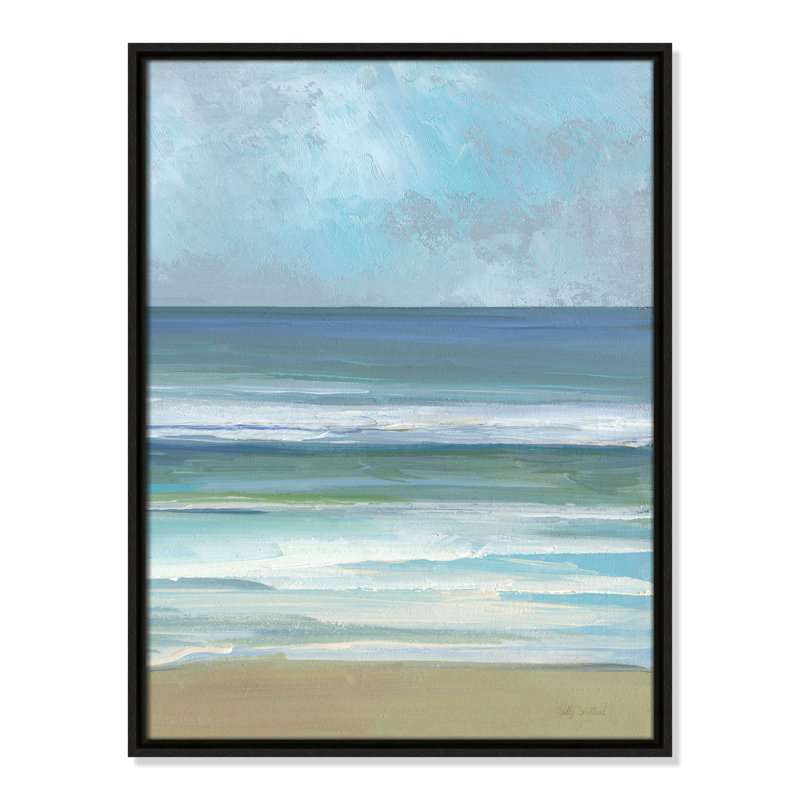 «Gentle Waves II» par Sally Swatland, Espresso, H 25,5 po x l 19,5 po