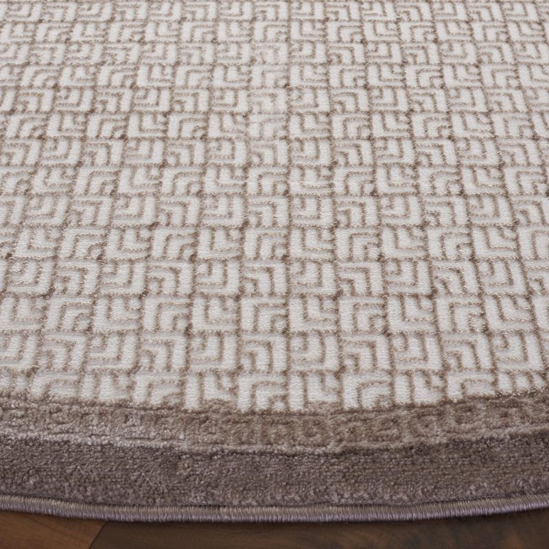 Tyenna Performance Geometric Rug, Round 6'7"