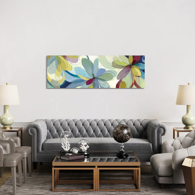Silk Flowers II 1 Piece Wrapped Canvas Panoramic Painting