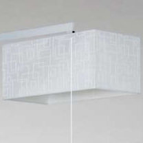 Bannock 20cm H Cotton Rectangle Lamp Shade, White