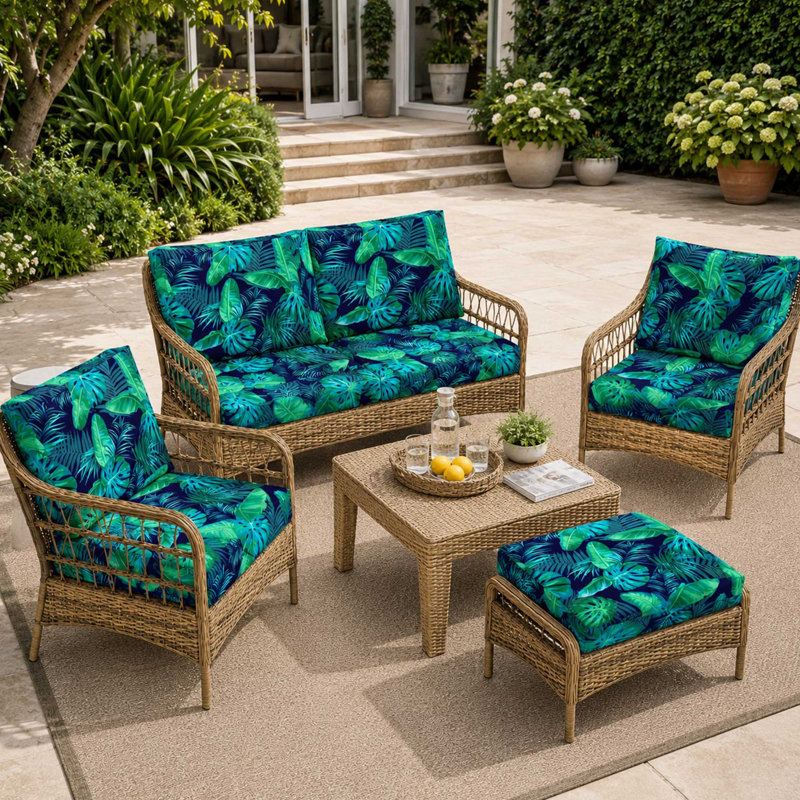Ensemble de 8 housses de coussin d'extérieur extensibles