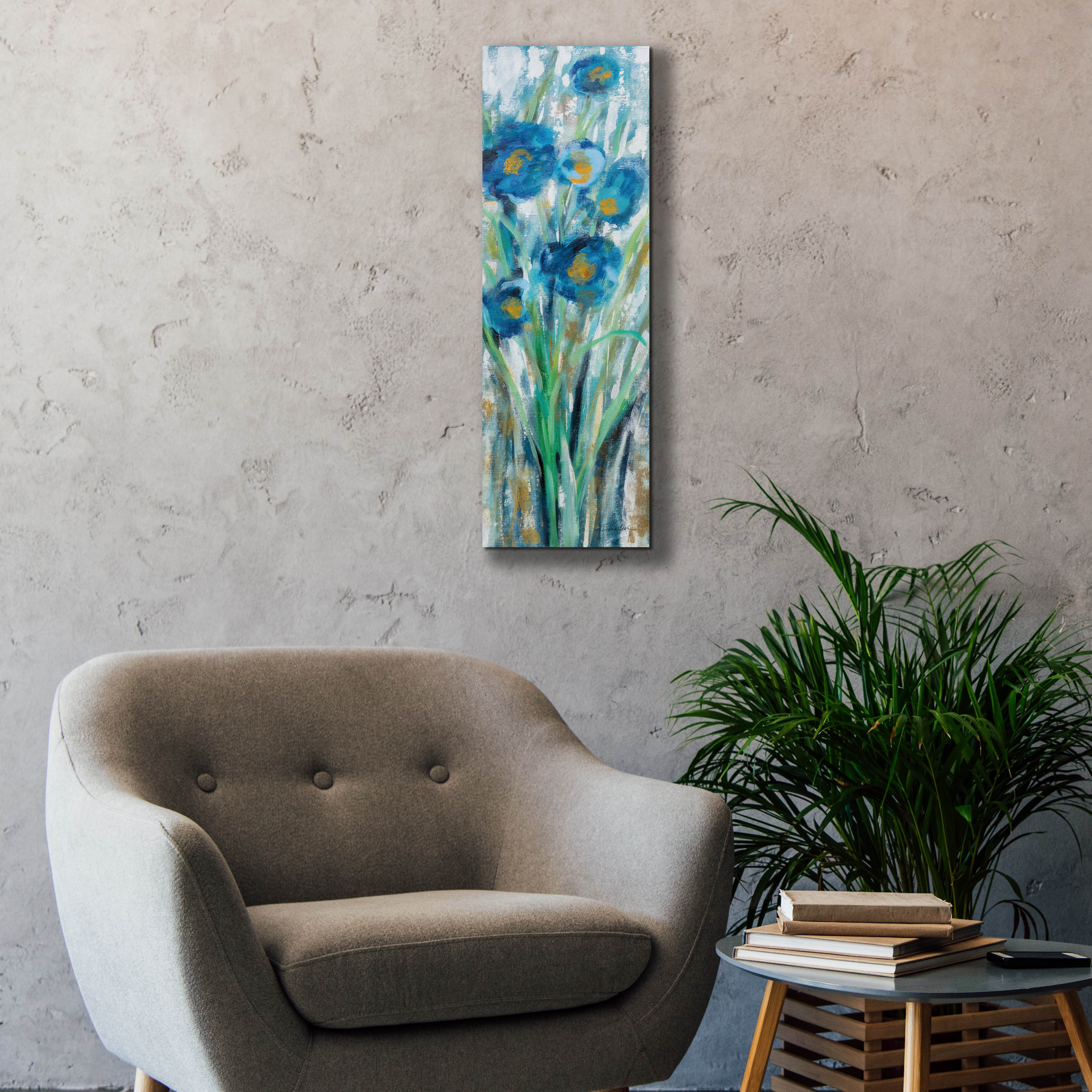 Red Barrel Studio® 'Tall Blue Flowers 2' by Silvia Vassileva Canvas ...
