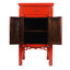 Table de bout de style oriental avec finition laquée rouge antique