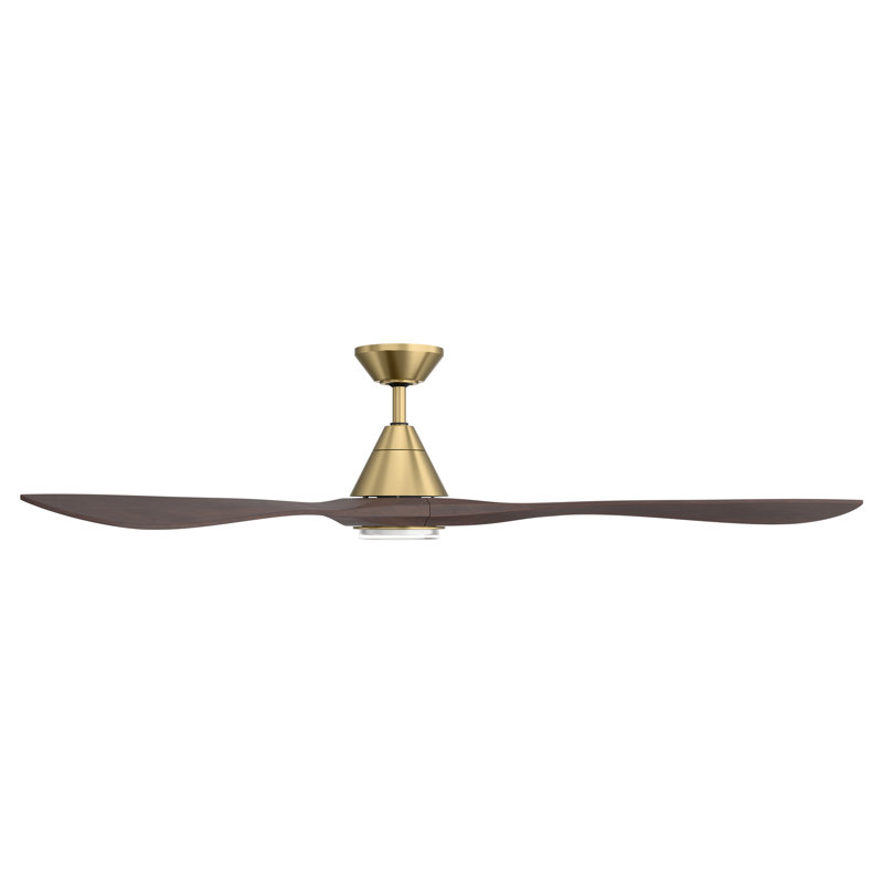 Carve 3 Natural Wood Blade Smart Ceiling Fan With Remote Control Included, Works With Alexa and iOS or Android App, 72"