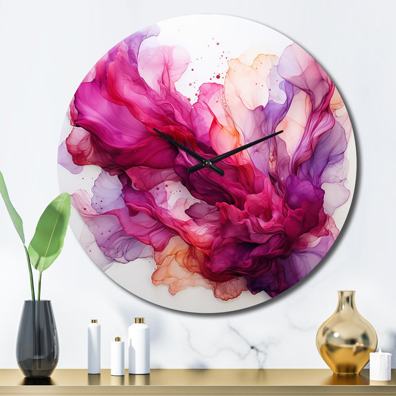 Horloge murale abstraite «Blossoming», Grand