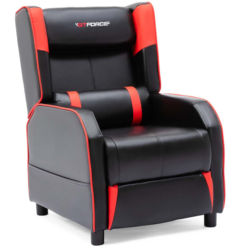 74cm Wide Faux Leather Standard Recliner, Red