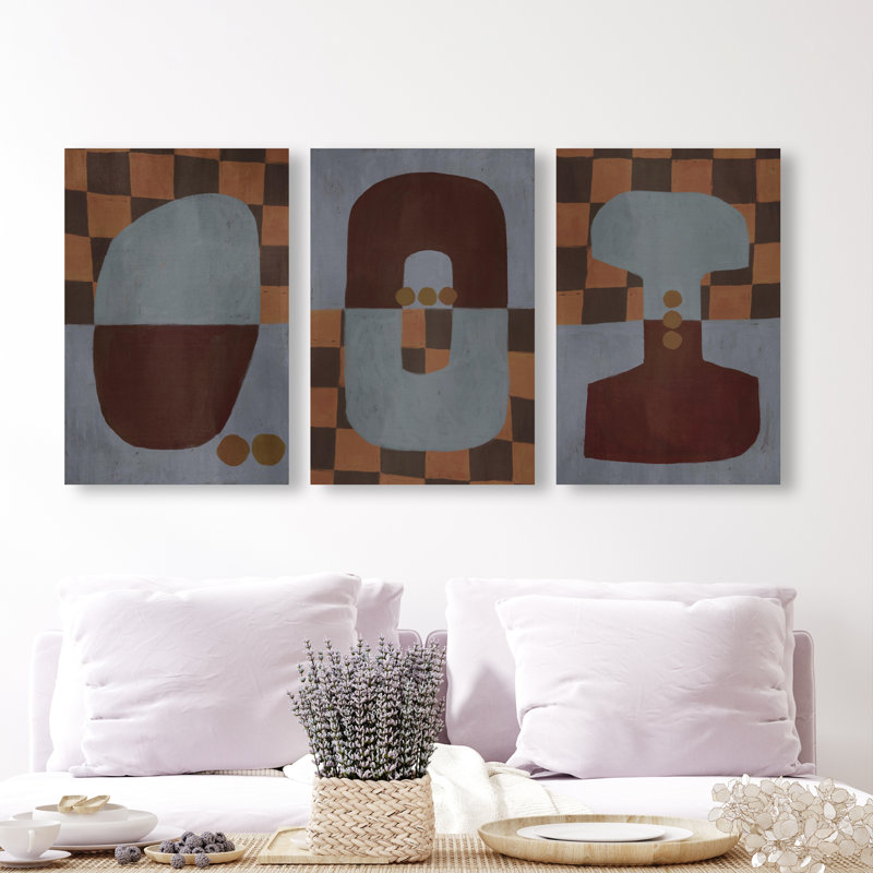 Checkered Dominos Set Set by Oliver Gal, 24" H x 16" W, Gallery Wrapped
