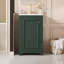 Ensemble de meuble-lavabo sur pied 20 po avec lavabo en céramique, meuble-lavabo simple autoportant avec porte à fermeture douce, tablette réglable, style moderne, vert.-1475137997