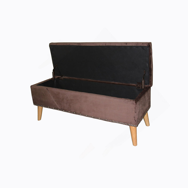 Banc de rangement 17 po en suède