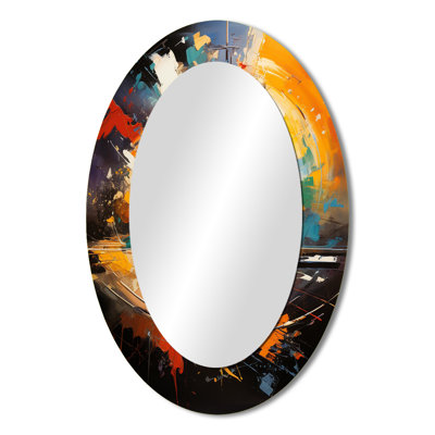 Billard Cueball Symphony An II - Sports Oval Decorative Mirror On Metal