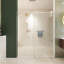 Porte de douche sans cadre, porte de douche coulissante, porte de douche en verre trempé pour salle de bain