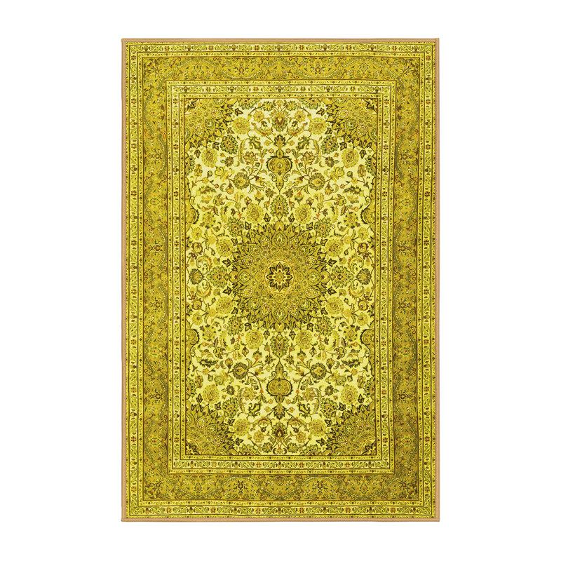 Mckaila Washable Oriental Indoor Rug, Rectangle 5' x 8'
