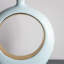 Vase rond, blanc / or