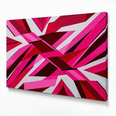 Hard Edge Pink Canvas Wall Art