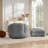 Elaine 46‘’ 3-in-1 Bean Bag Chair&Lounger with Ottoman -1434278377