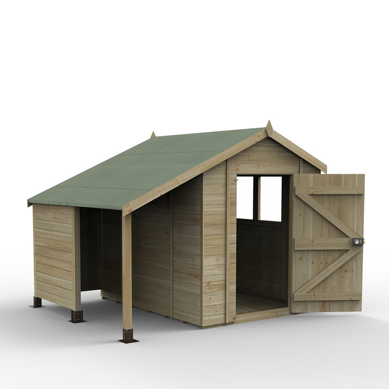 Timberdale 6 x 8 Dble Dr Apex Shed Ls, No