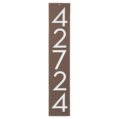 Floating Modern 4" Number Vertical Address Plaque (5 Digits)