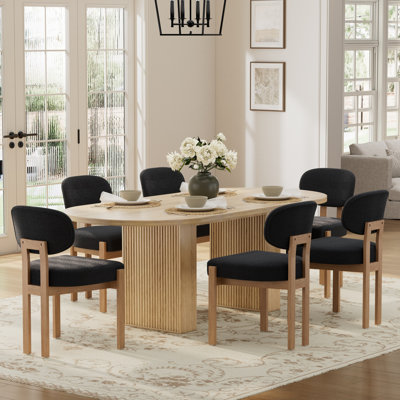Oval Double Pedestal Kitchen Table Sets
