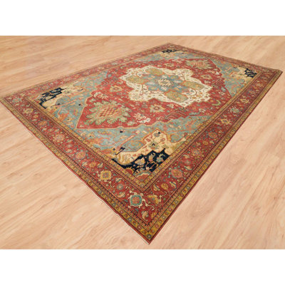 Tapis rouge en laine New Age 12 pi 1 po x 18 pi 2 po Sofhia