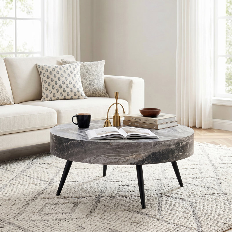 Coffee Table, Grey, Marble