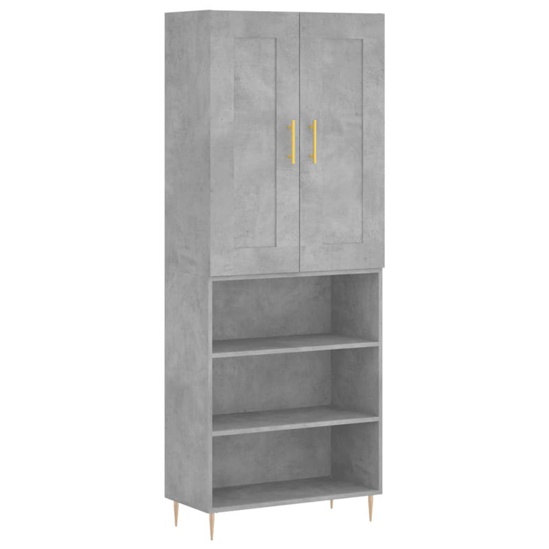 Ashville 69.5cm Sideboard, Concrete Grey
