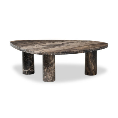 Moreno Coffee Table-Big Table-Rocky Brown Marble