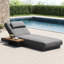 200cm Long Reclining Single Chaise Garden Outdoor Lounge Chair Adjustable Backrest-912289220