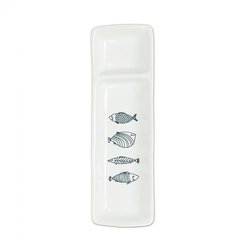 Assiette à poisson 2 sections