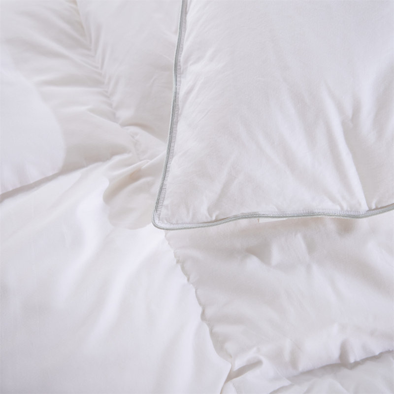Édredon réversible en coton blanc standard , Édredon simple