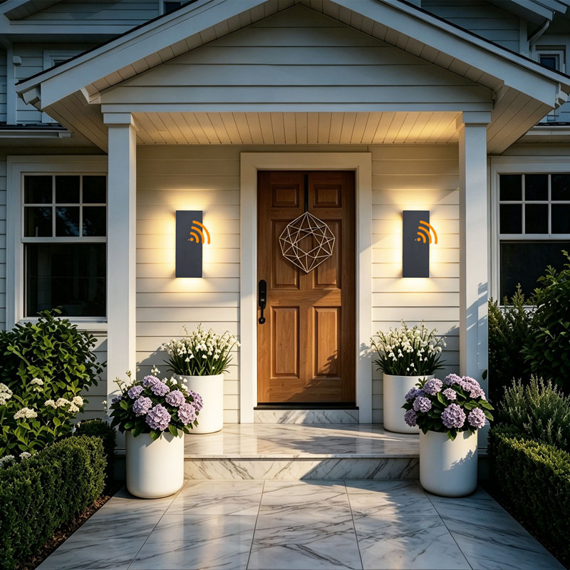 2 Packs Outdoor Wall Sconces Black Hardwired Integrated LED Ponce, 15.74" H x 6.3" W x 2" D