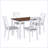 5 Piece Dining Table Set with Cross-Back Chairs-1909123841-1909123840-1890863738