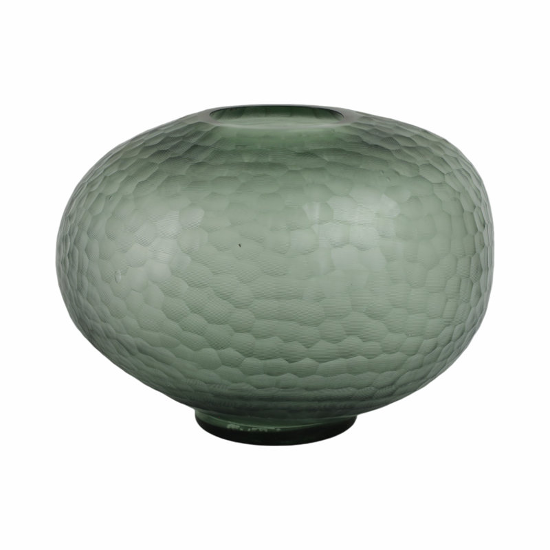 Bastia Handmade Glass Table Vase, Overall Height - 10"