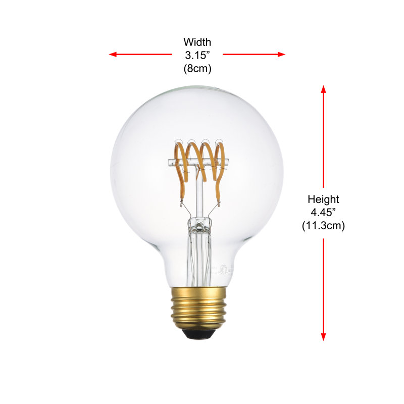 6 watts (équivalant à 40 watts), del g25, ampoule à intensité réglable, blanc chaud (3000k) e26/base moyenne (standard)