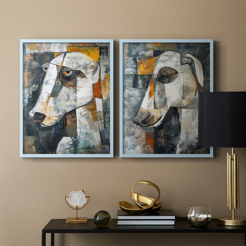 ANIMALS Series Cxxi - reproduction encadrée de qualité supérieure - prête à être accrochée - aucun clou requis - aucun clou requis