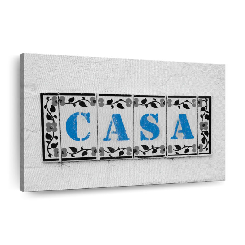 «Casa Casa» - Impression sur toile tendue, H 16 po x l 24 po x P 1,25 po