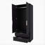 Armoire 2 tiroirs avec tringle suspendue Wengue