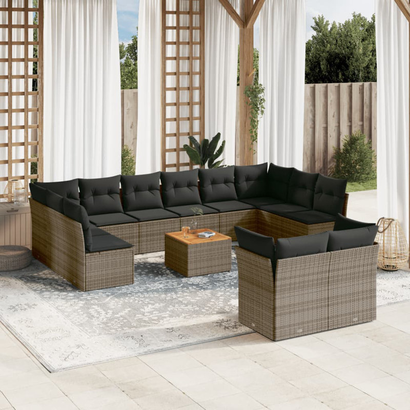 Ensemble de canapé de jardin Vidaxl PE