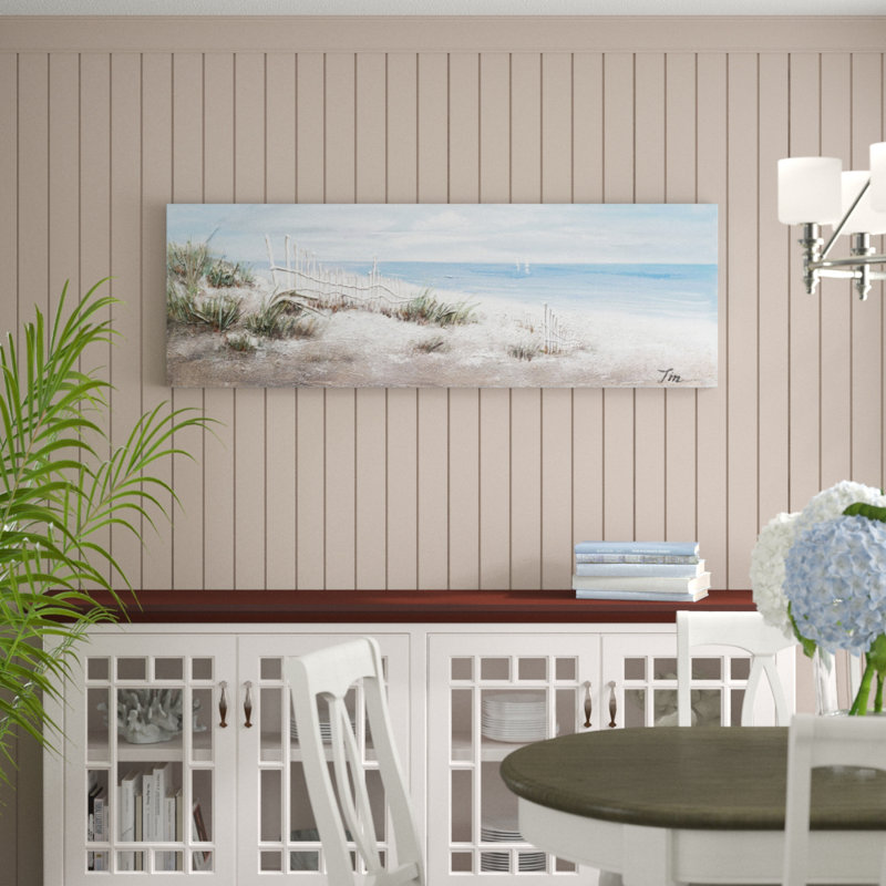 «Beach Vibes», reproduction de peinture à l'huile sur toile tendue